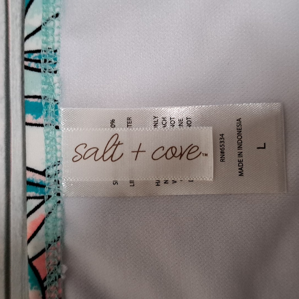 Salt & Cove Calm Palms Printed Hipster Bikini Swim Bottoms L - Picture 6 of 10